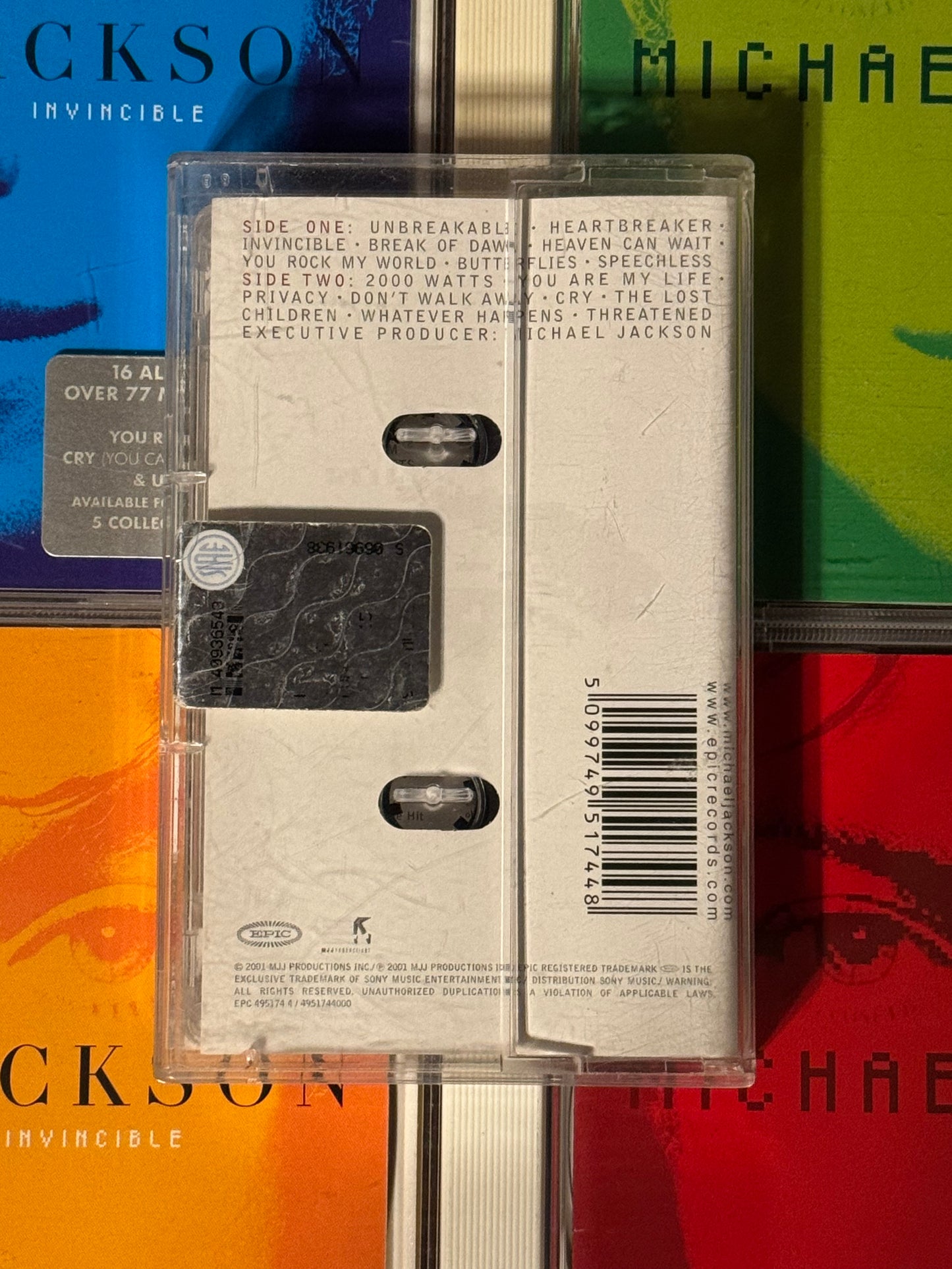 Michael Jackson K7 Invincible cassette audio 2001