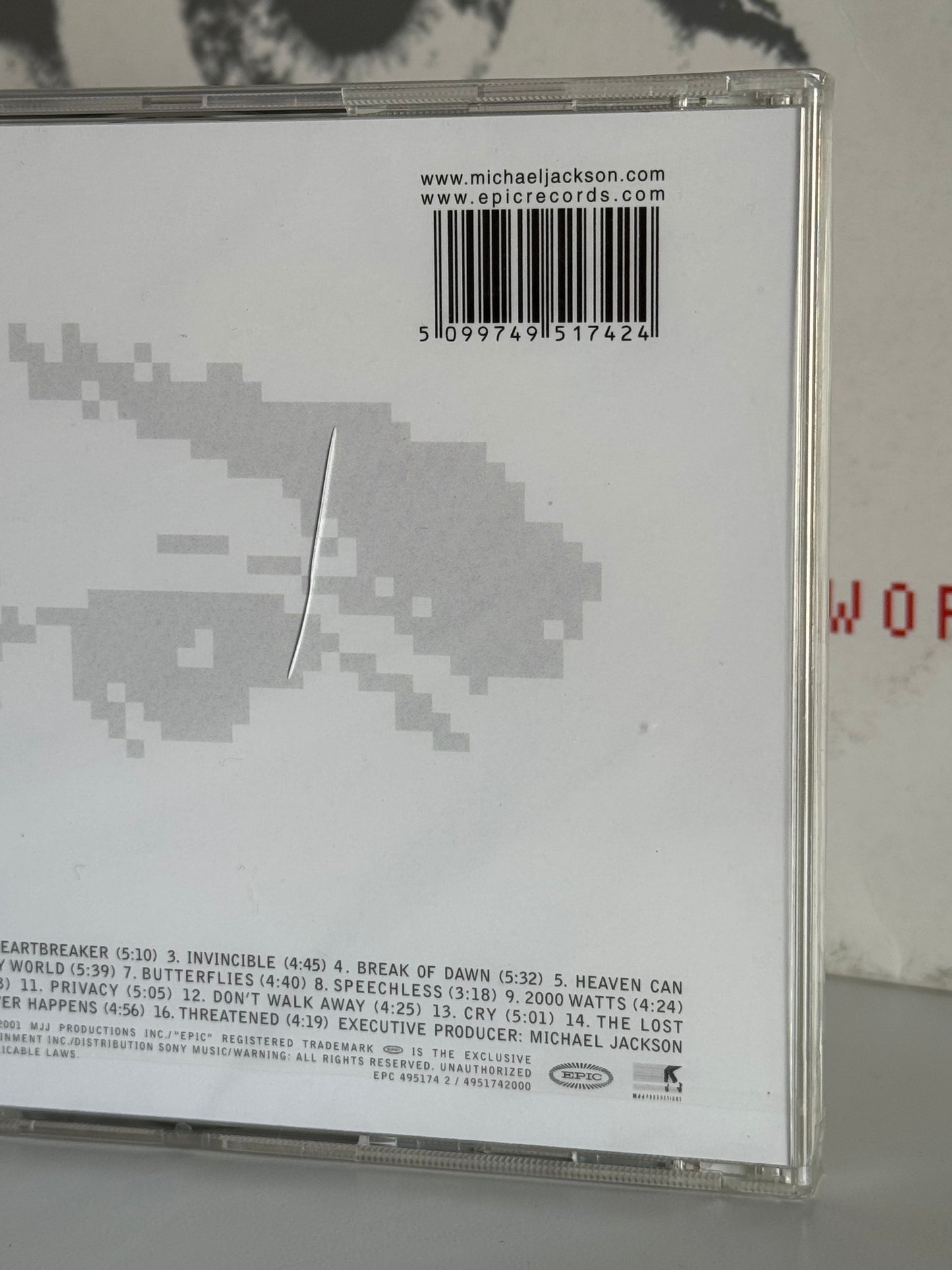 Michael Jackson CD Invincible Silver cover Neuf blister 2001