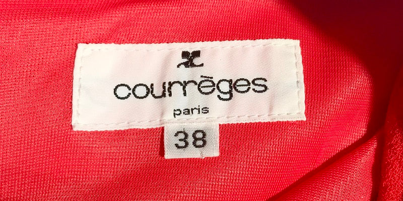 Courrèges coral red dress