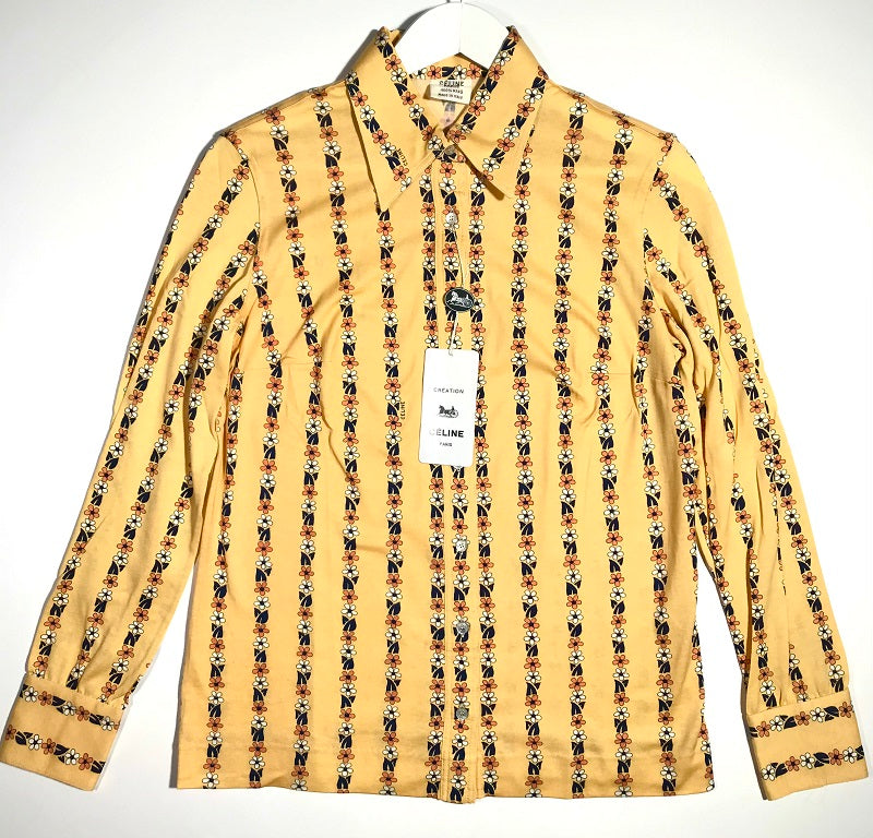 Céline yellow shirt with flowers