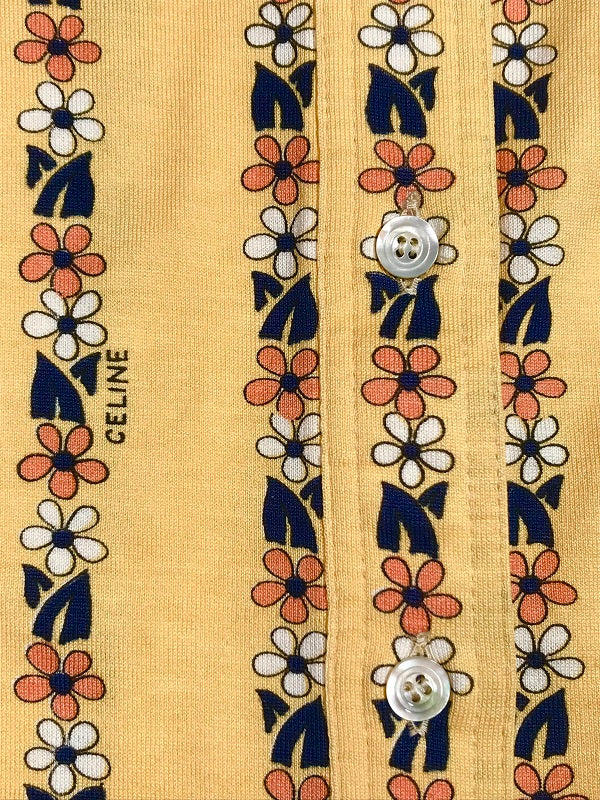 Céline yellow shirt with flowers