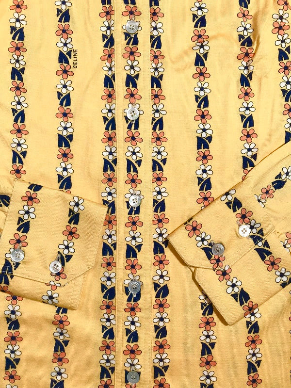 Céline yellow shirt with flowers