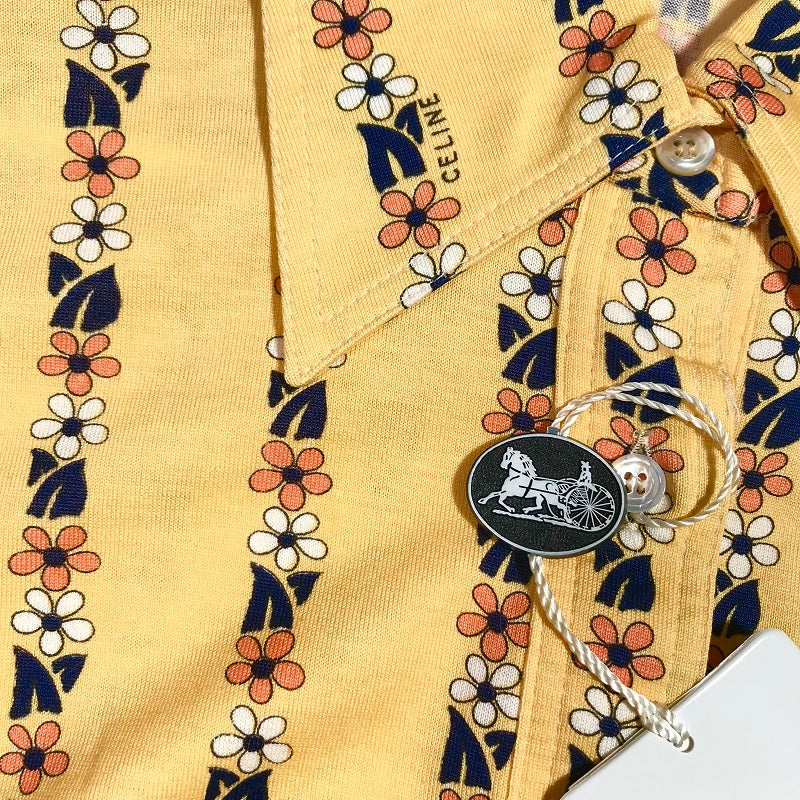 Céline yellow shirt with flowers
