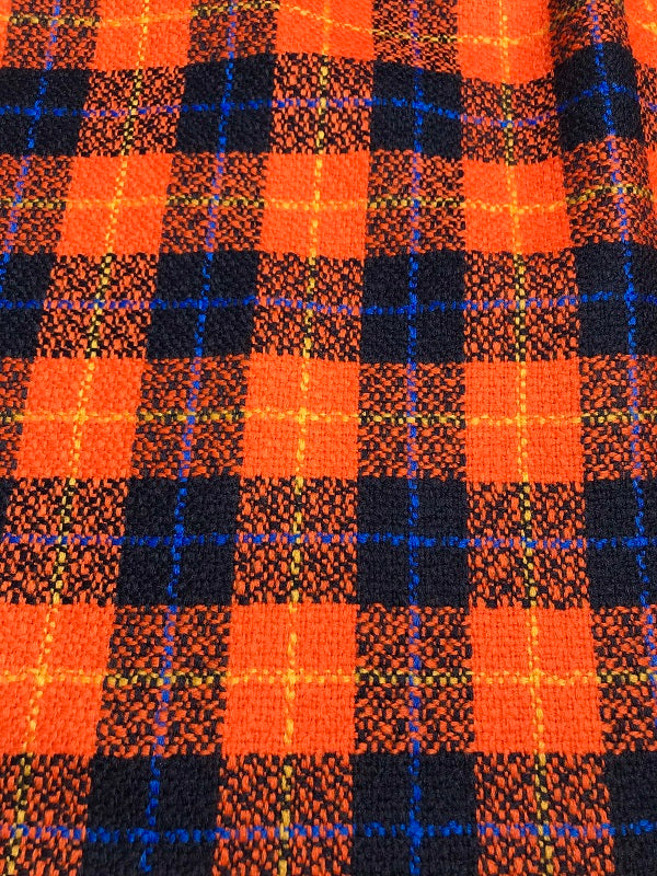 Jupe Yves Saint Laurent tartan orange