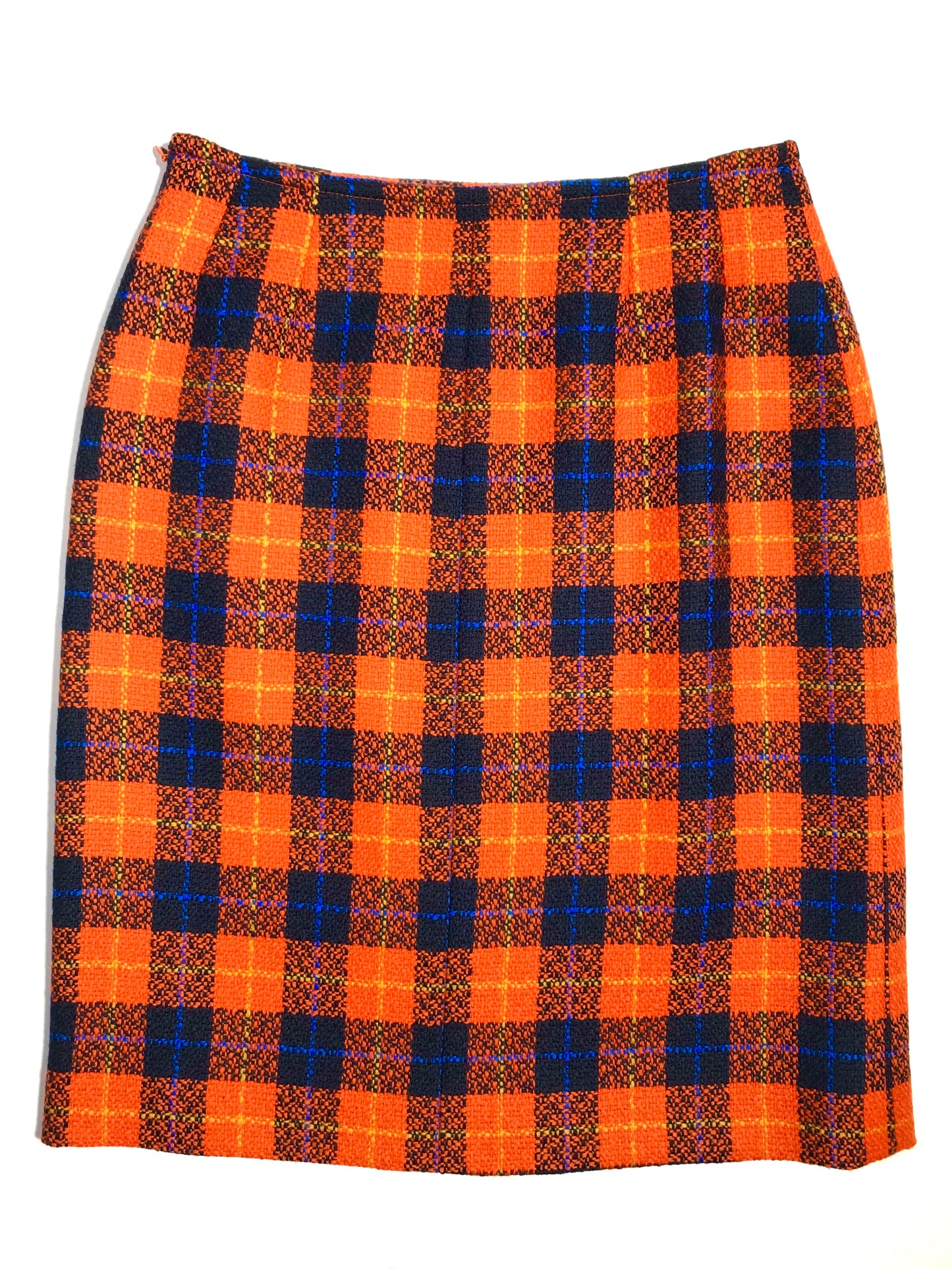 Jupe Yves Saint Laurent tartan orange