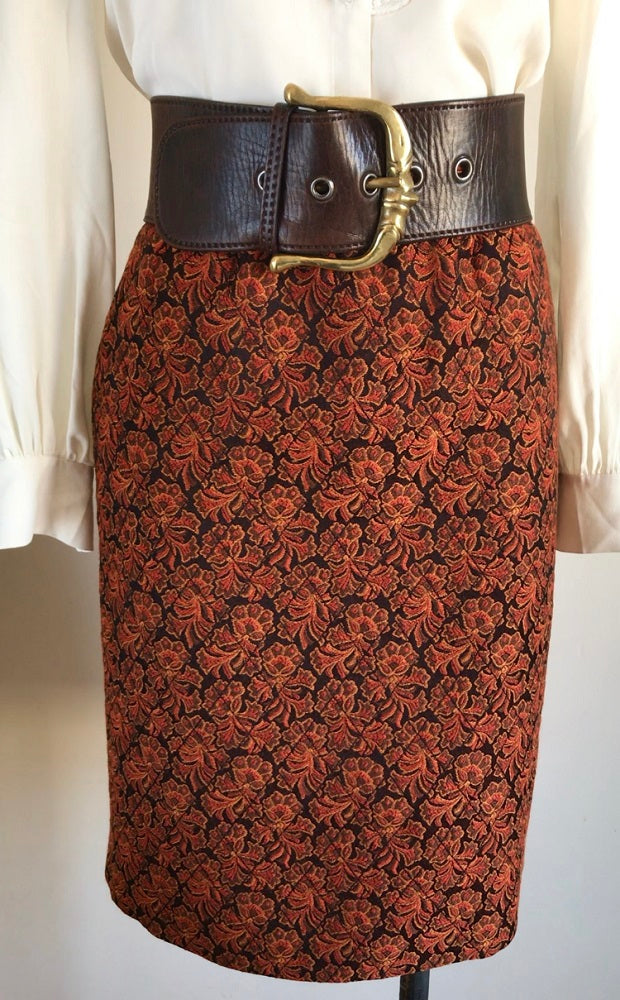 Jupe Yves Saint Laurent brocart