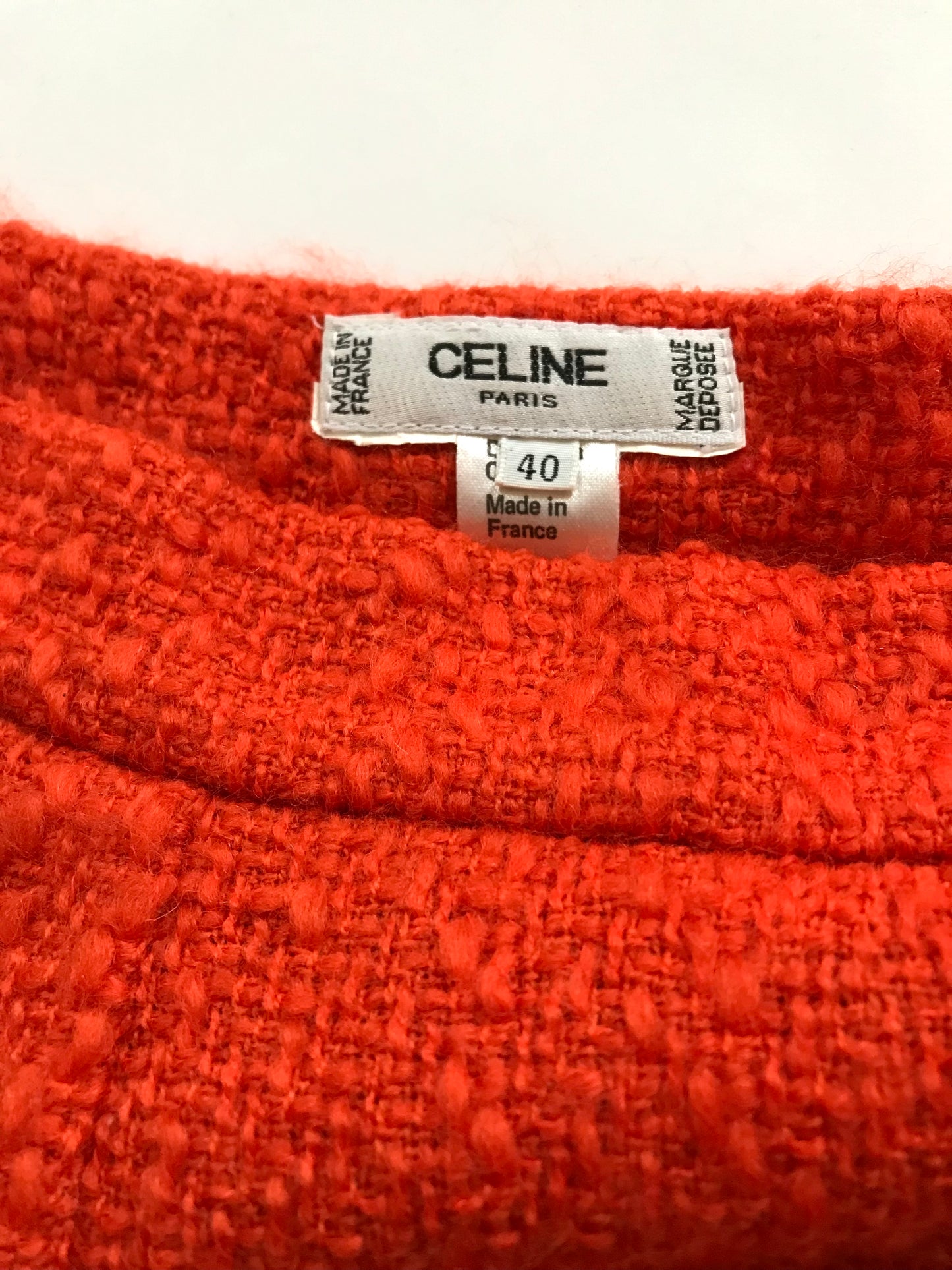Céline pencil skirt in orange tweed