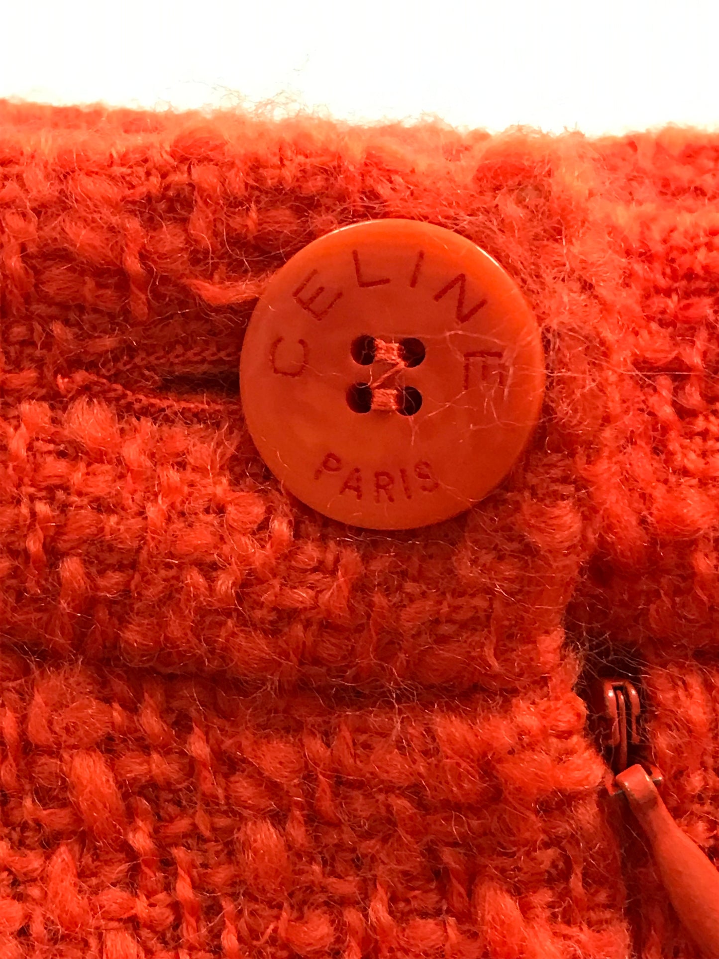 Céline pencil skirt in orange tweed