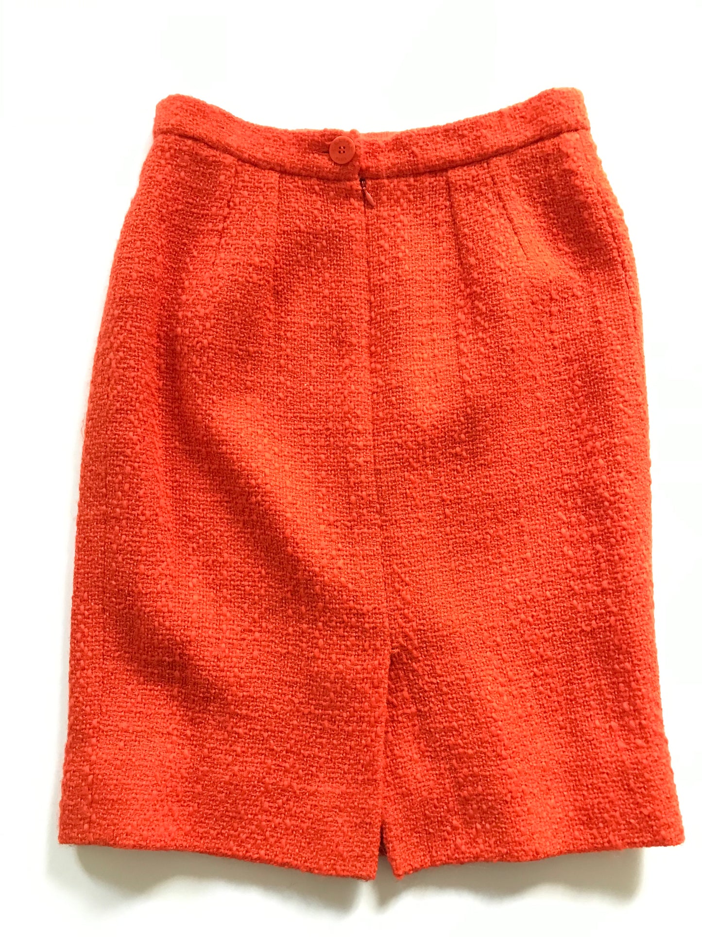 Céline pencil skirt in orange tweed