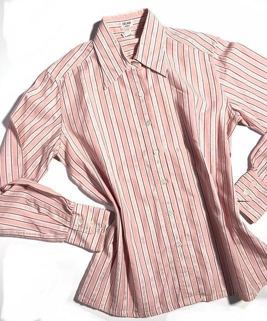 Chemise Céline rose à rayures
