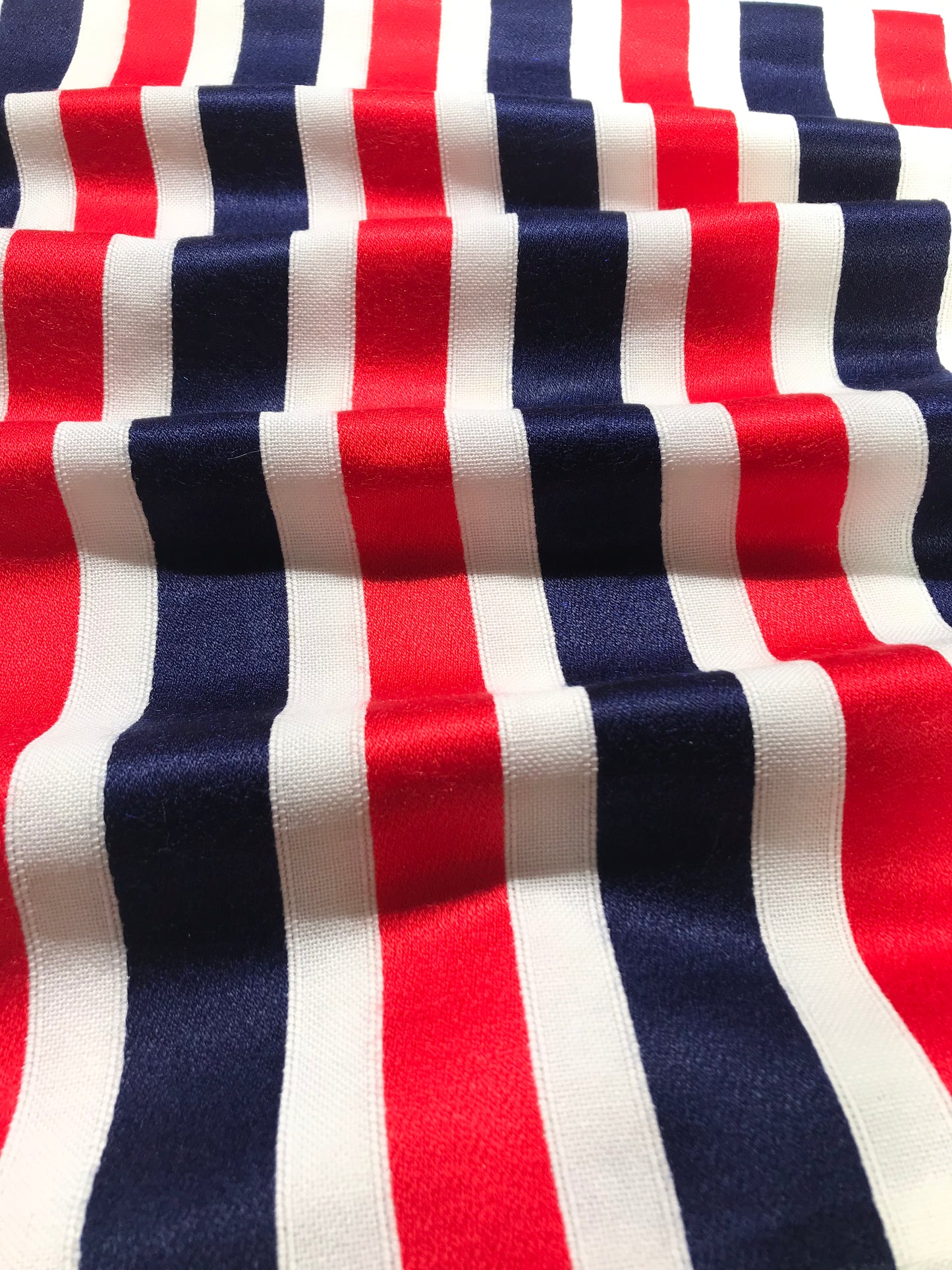Courrèges skirt blue white red stripes