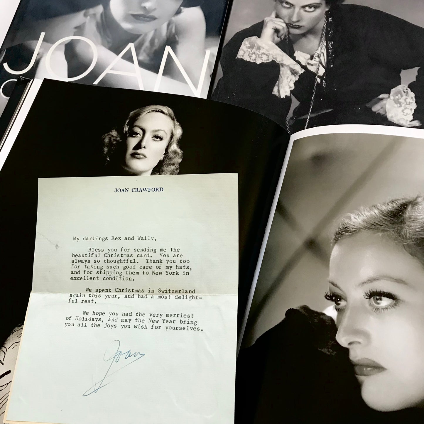 Letter signed by Joan Crawford, circa 1970