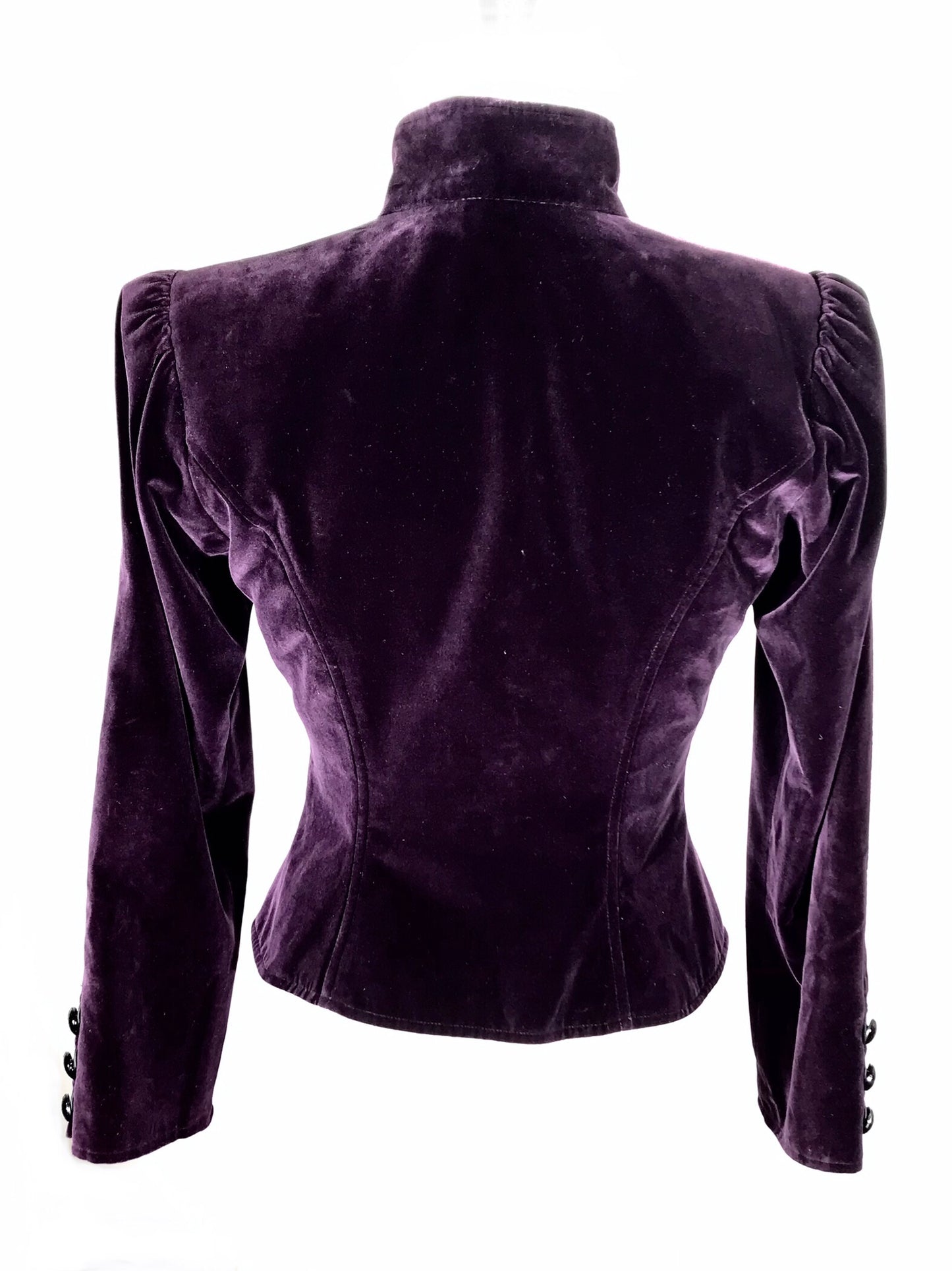 4. Veste YSL Rive Gauche velours aubergine Taille 34