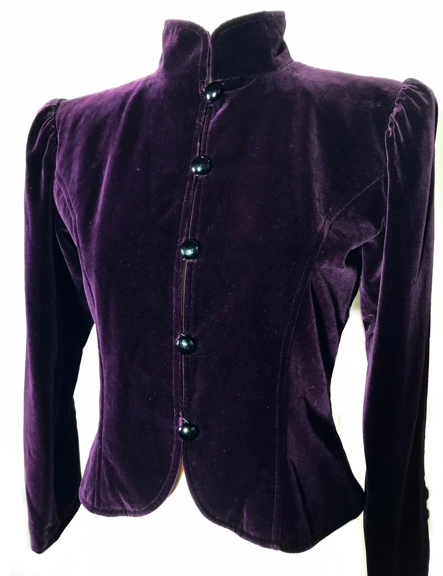 4. Veste YSL Rive Gauche velours aubergine Taille 34