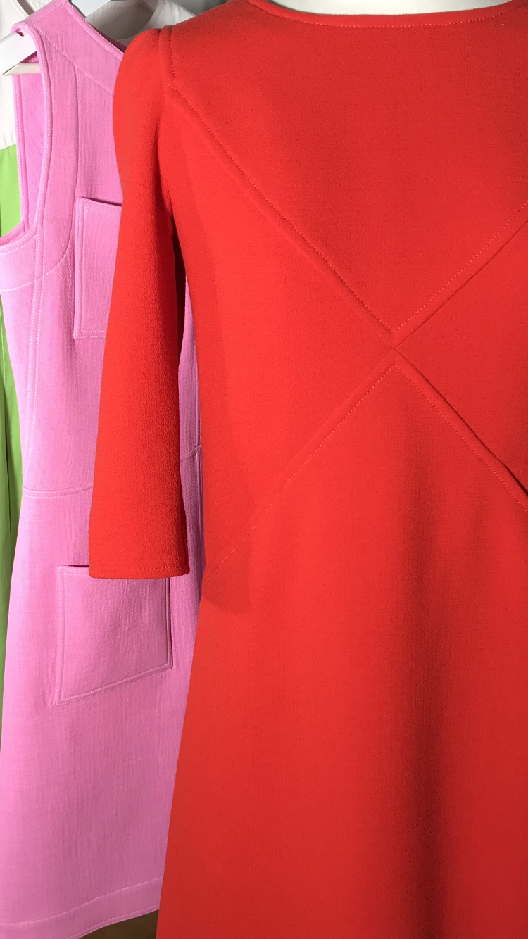 Courrèges coral red dress