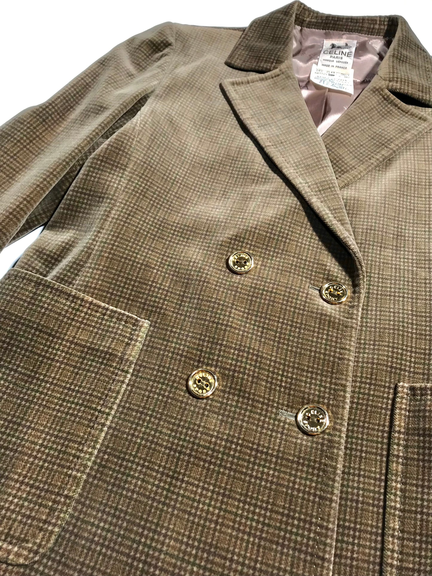 Veste Céline en velours Prince de Galles