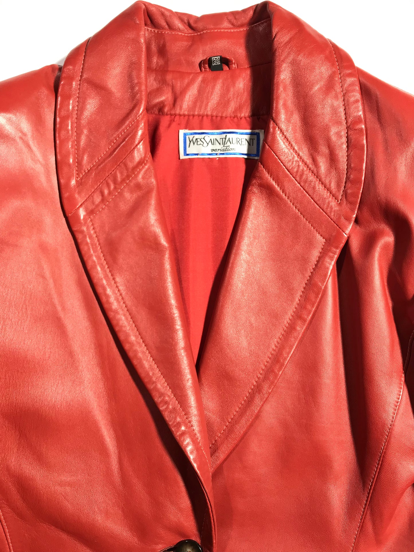 Veste en cuir Yves Saint Laurent Variation