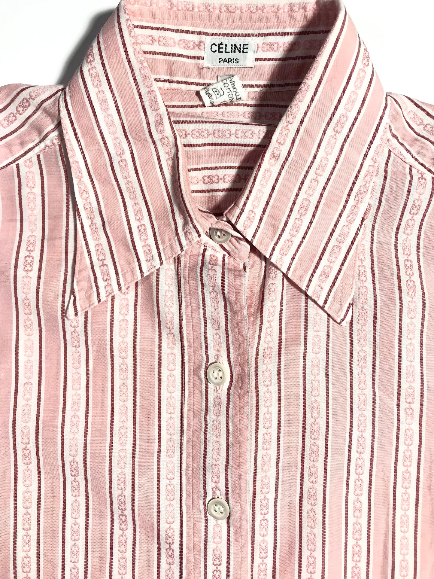 Chemise Céline rose à rayures