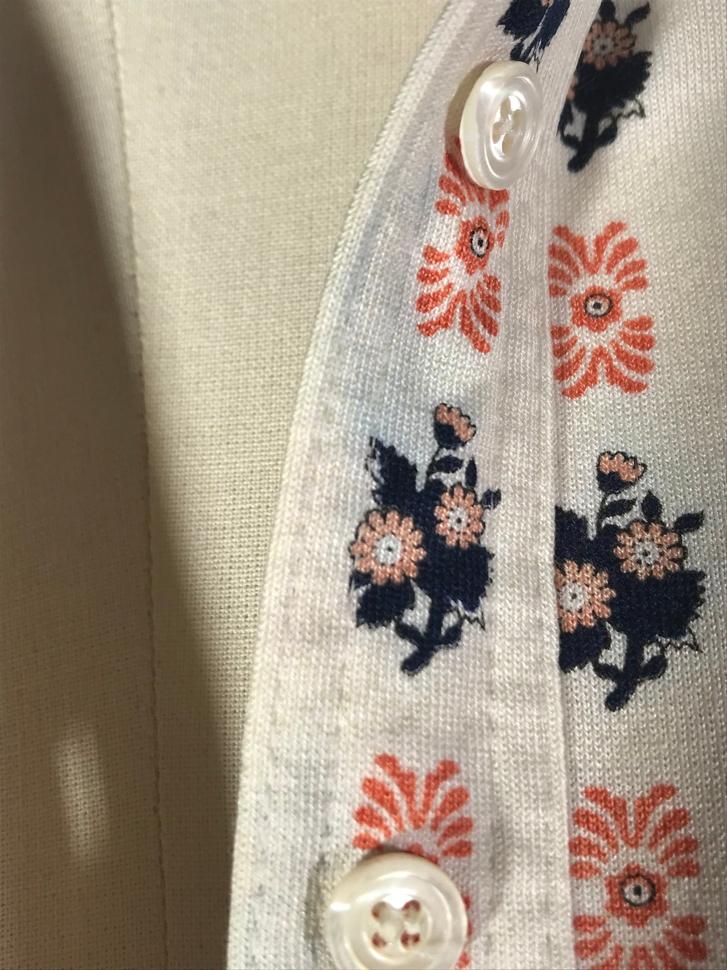 Chemise Céline jersey de coton fleurie