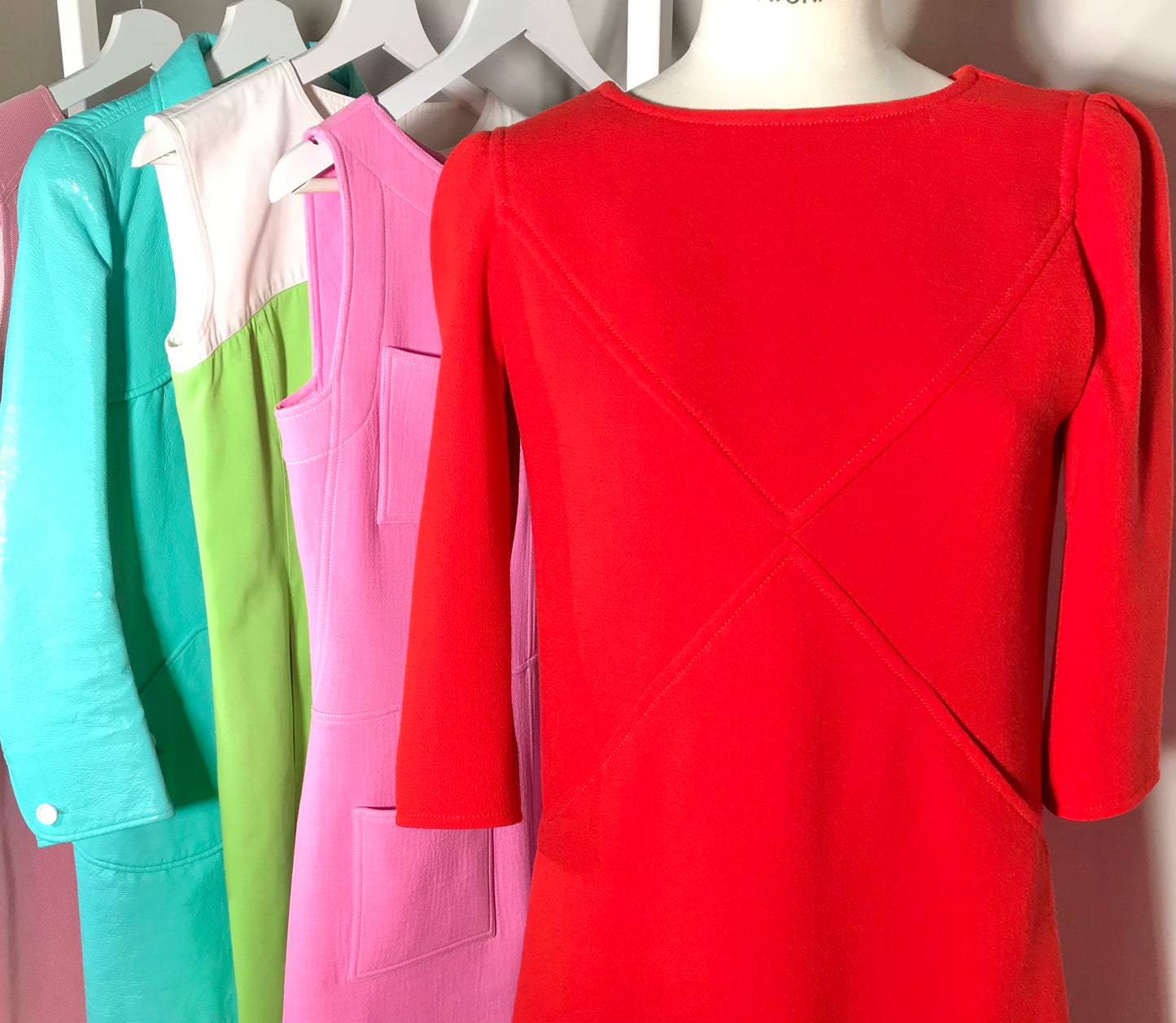 Courrèges coral red dress
