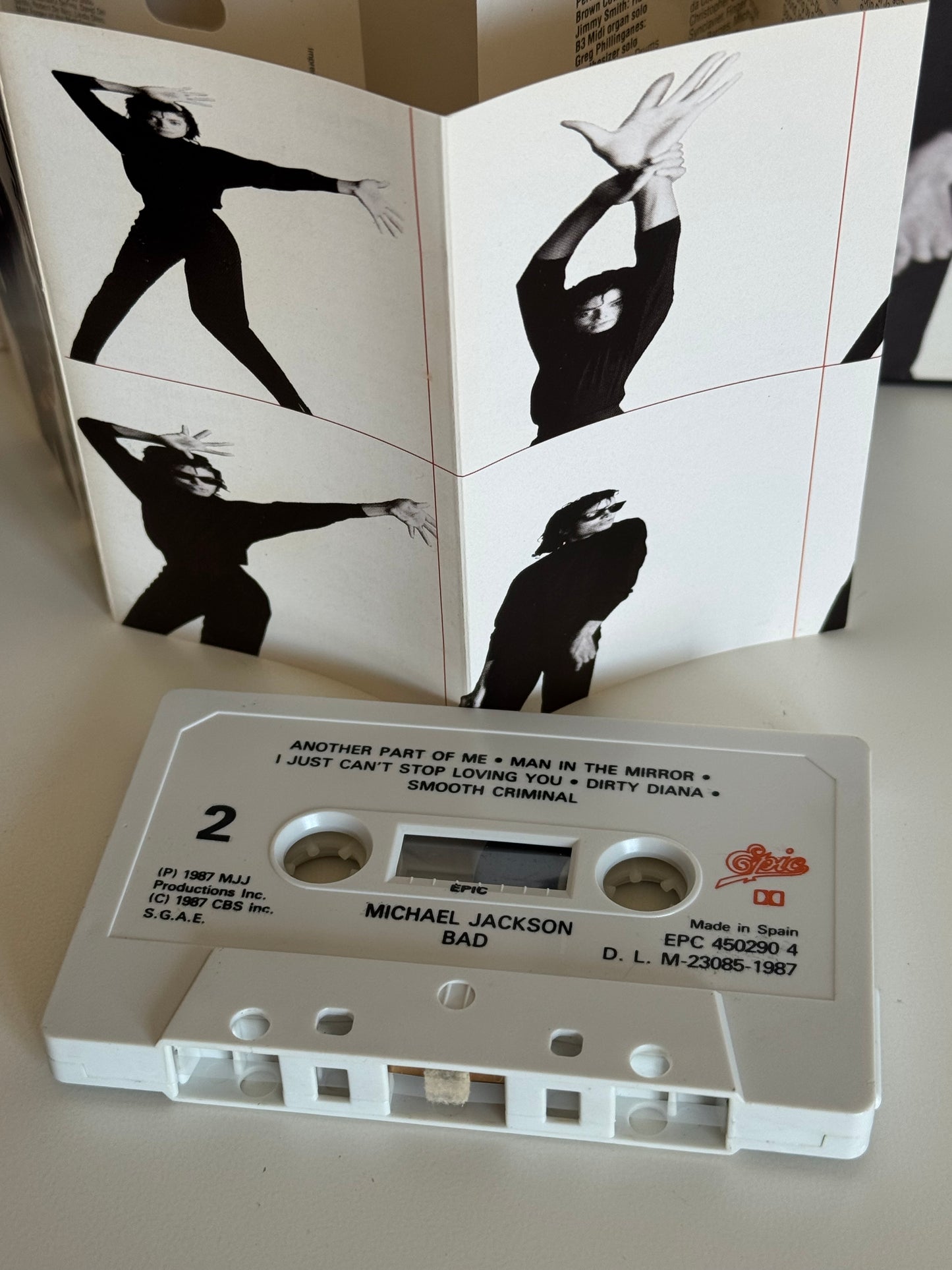 Michael Jackson K7 Bad cassette audio 1987