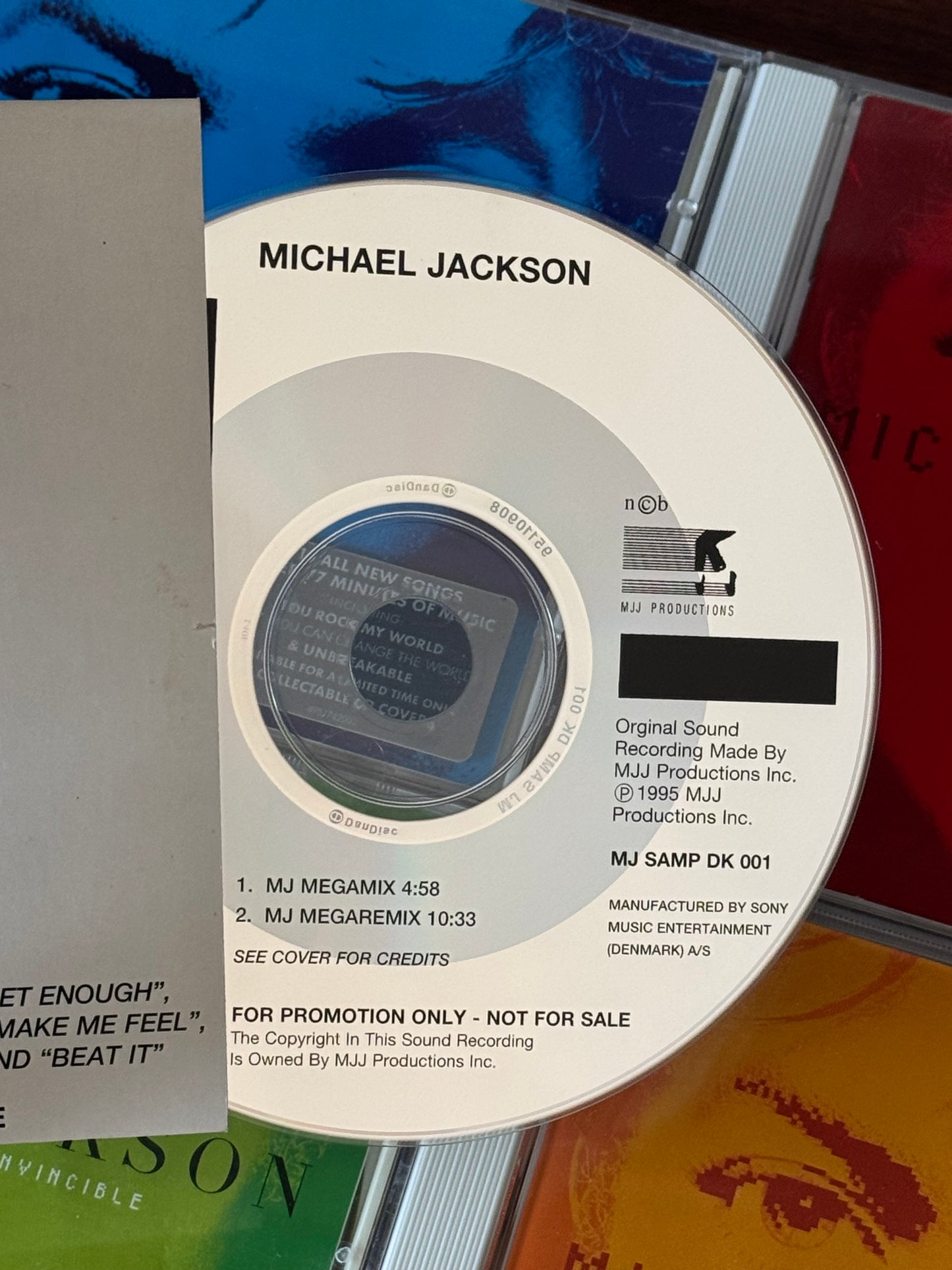 Michael Jackson CD Promo MJ Megamix Megaremix 1995