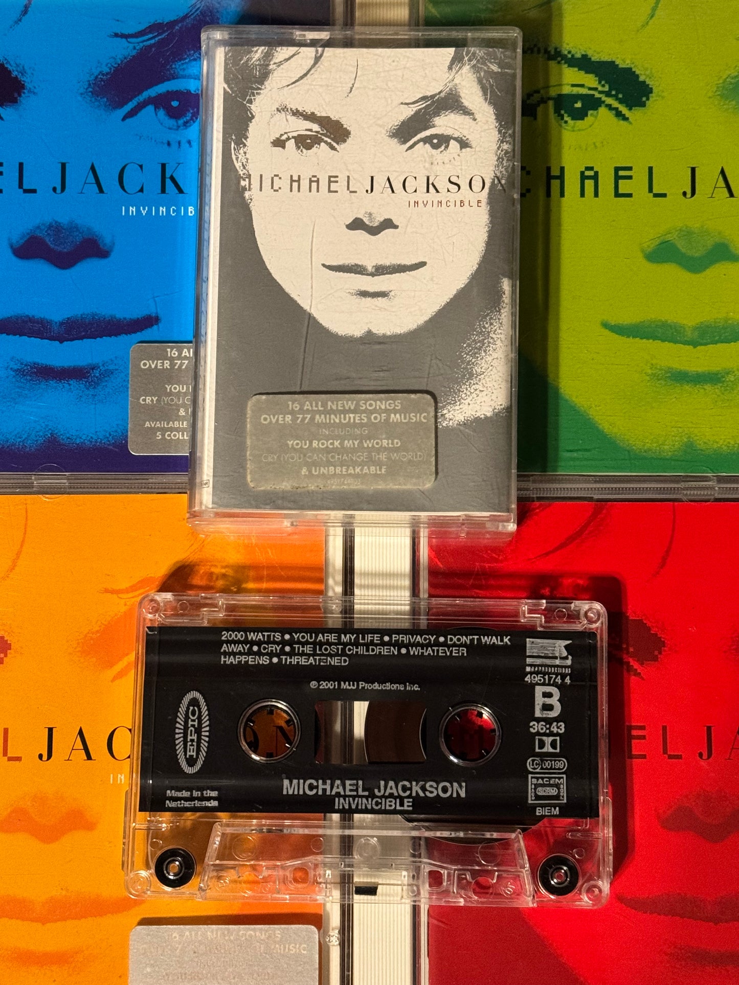 Michael Jackson K7 Invincible cassette audio 2001