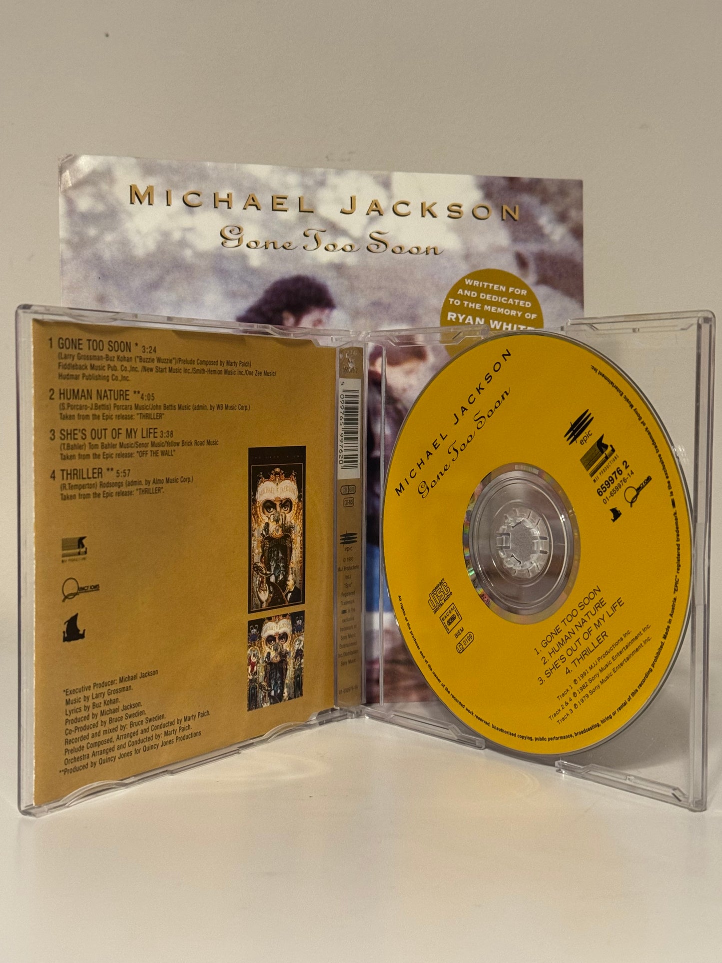 Michael Jackson CD Maxi Single Gone Too Soon 1993