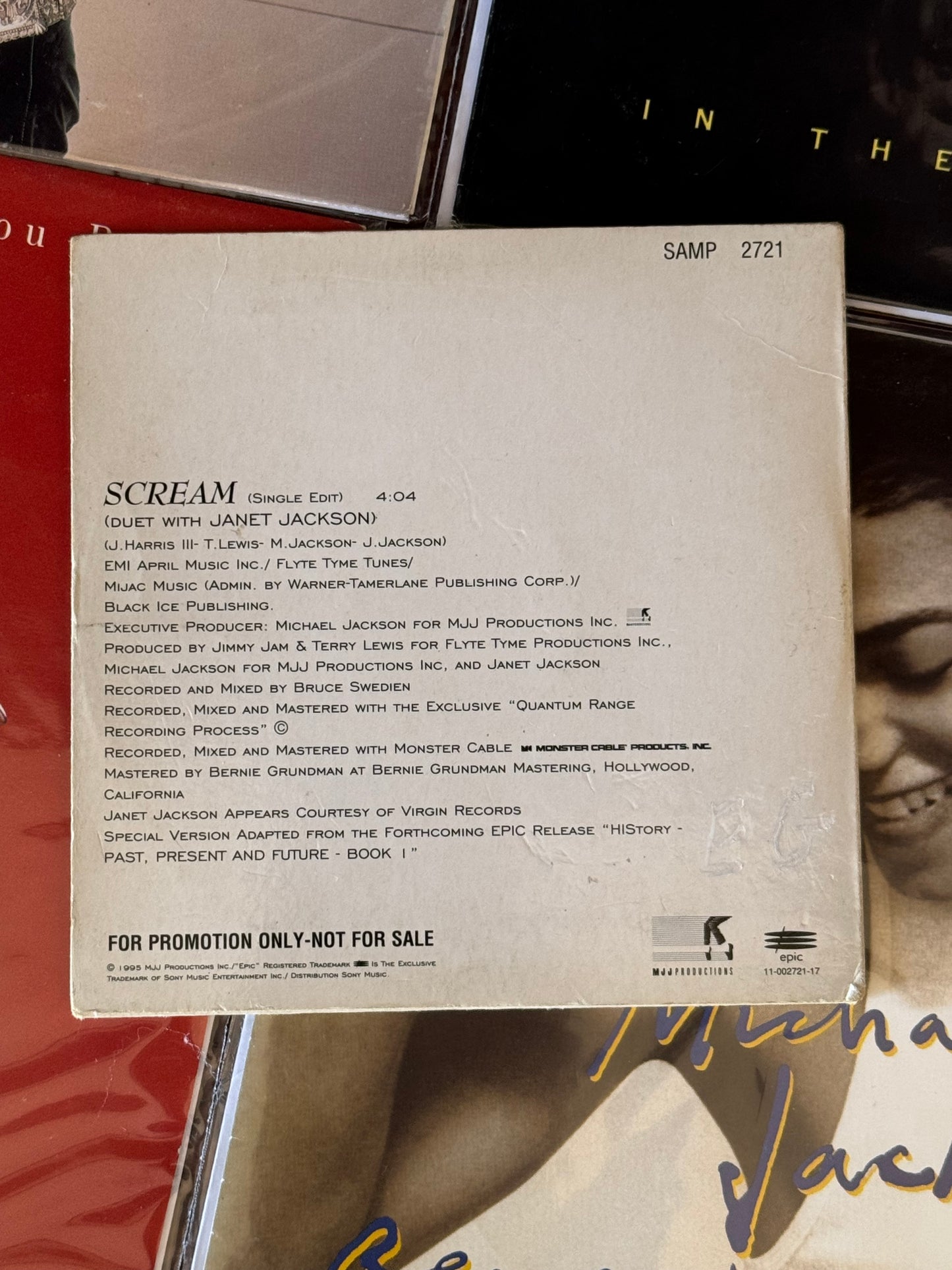 Michael Jackson Scream CD Promo single 1995