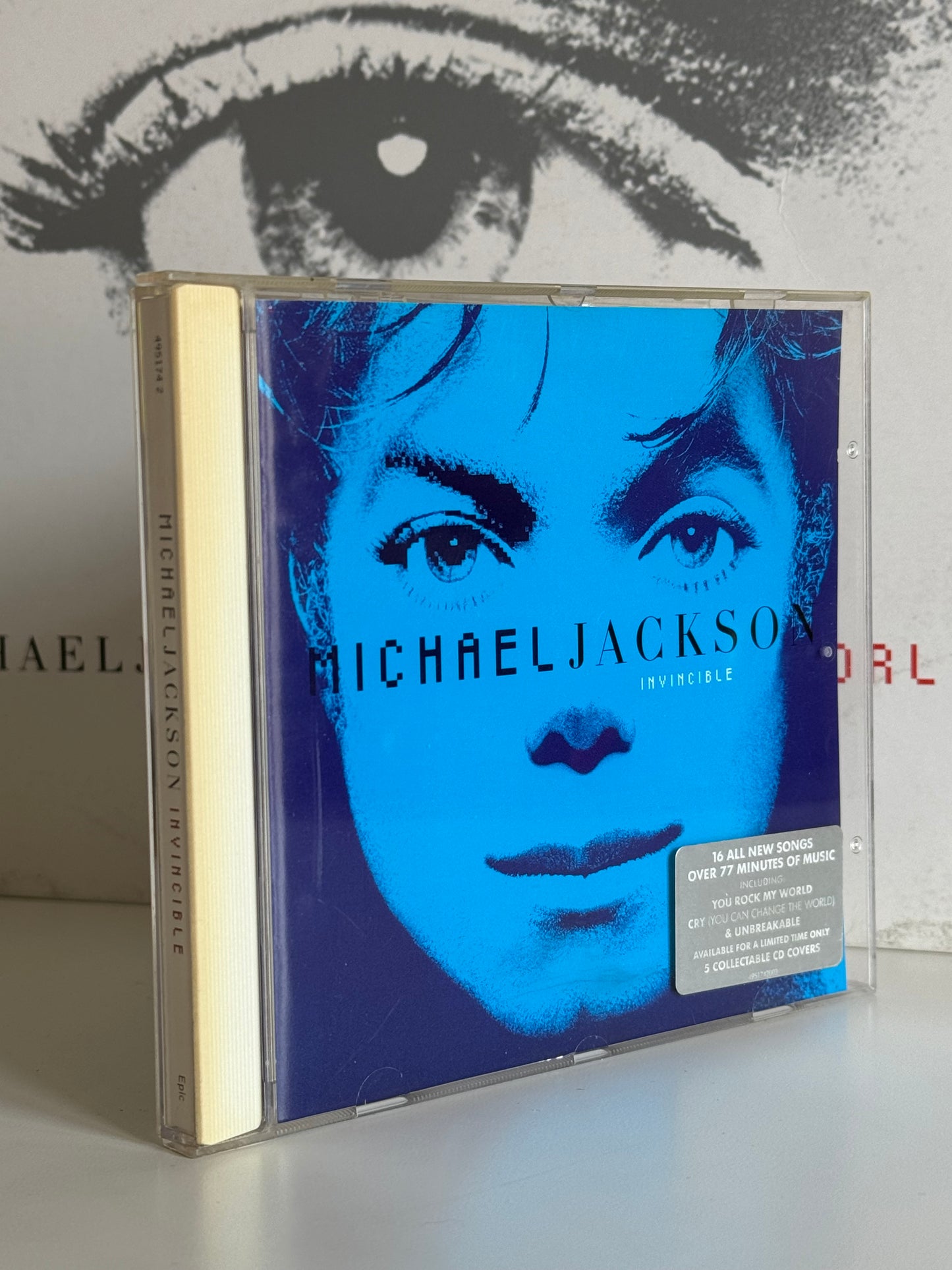 Michael Jackson CD Invincible Blue cover