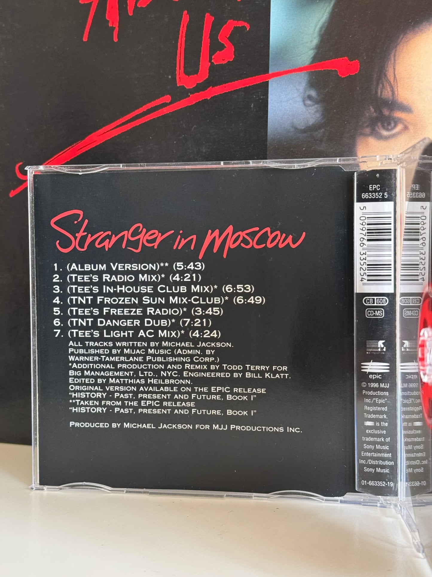 Michael Jackson CD Single Stranger in Moscow Part 2 The Todd Terry Remixes