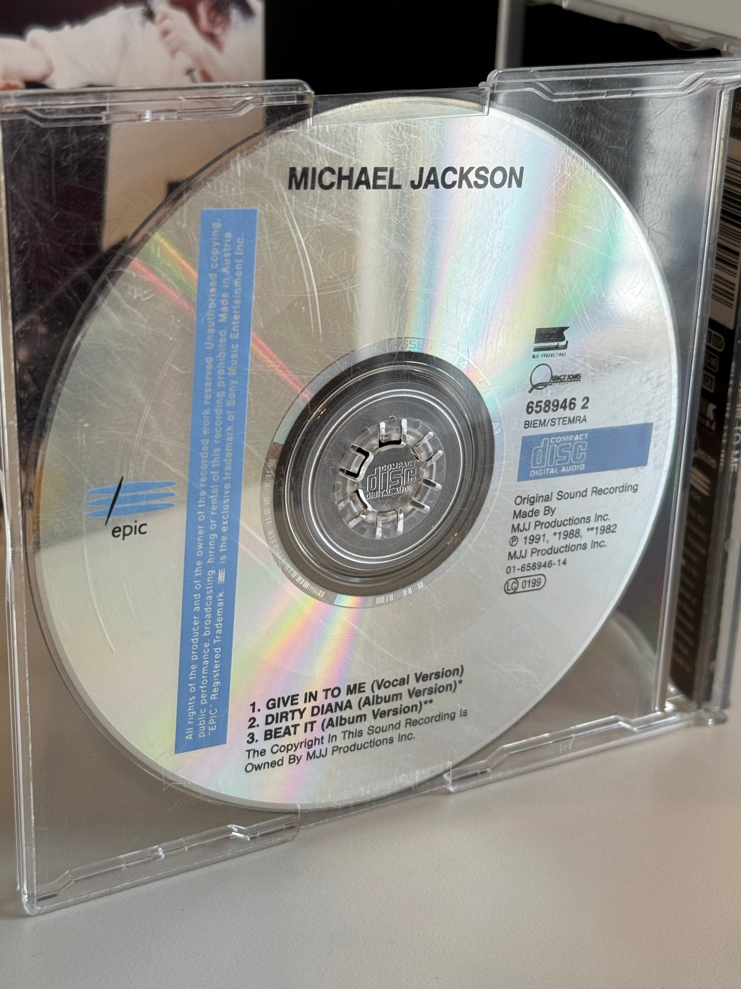 Michael Jackson CD Maxi Give In To Me 1993