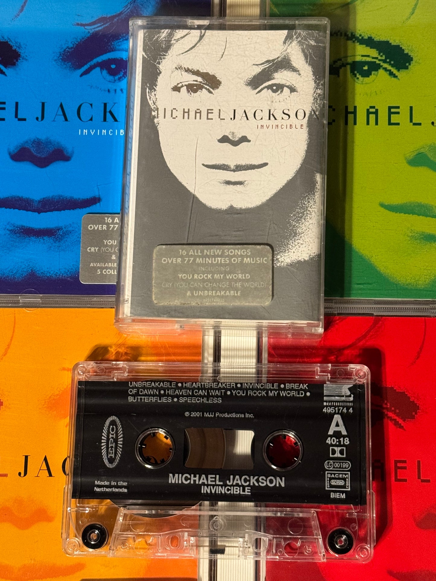 Michael Jackson K7 Invincible cassette audio 2001