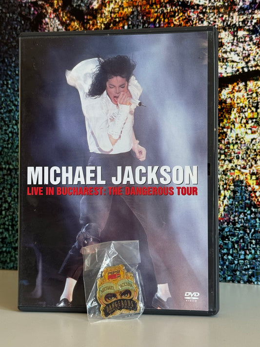 Michael Jackson Pack Dangerous Pin's + DVD Live in Bucharest
