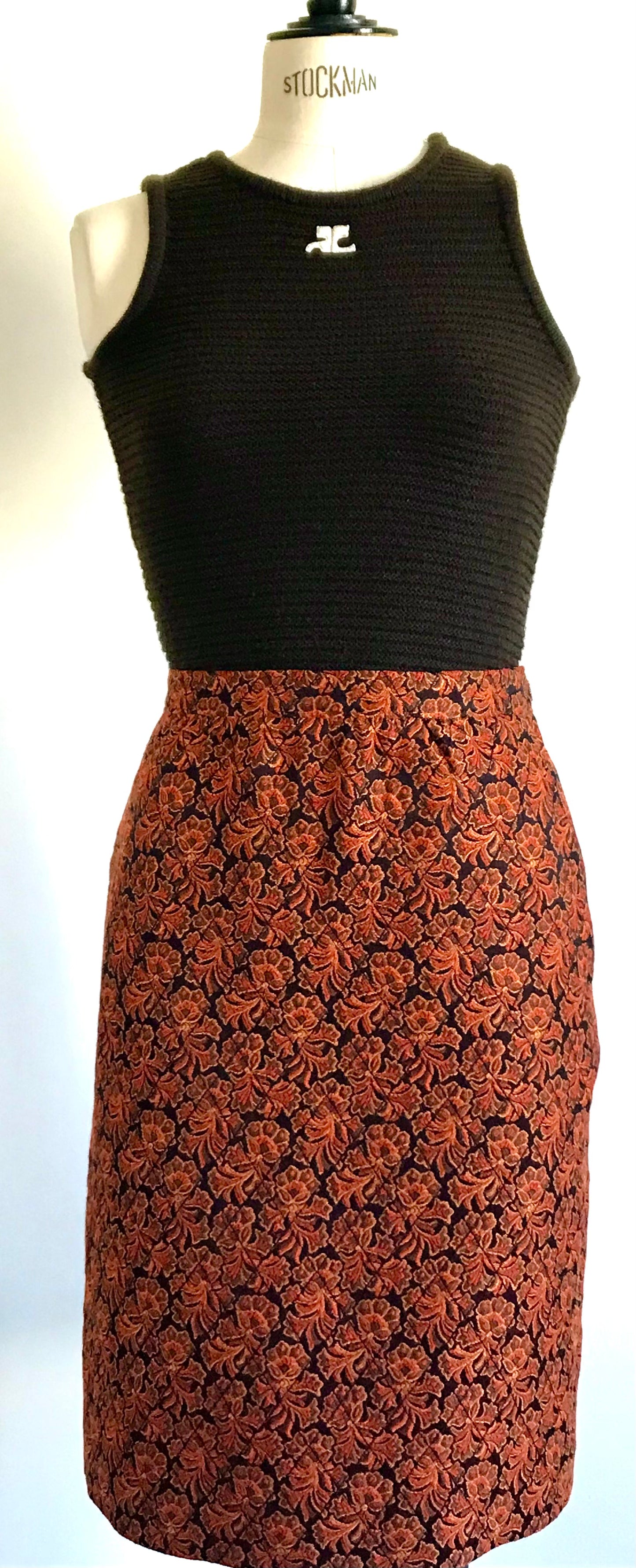 Yves Saint Laurent brocade skirt