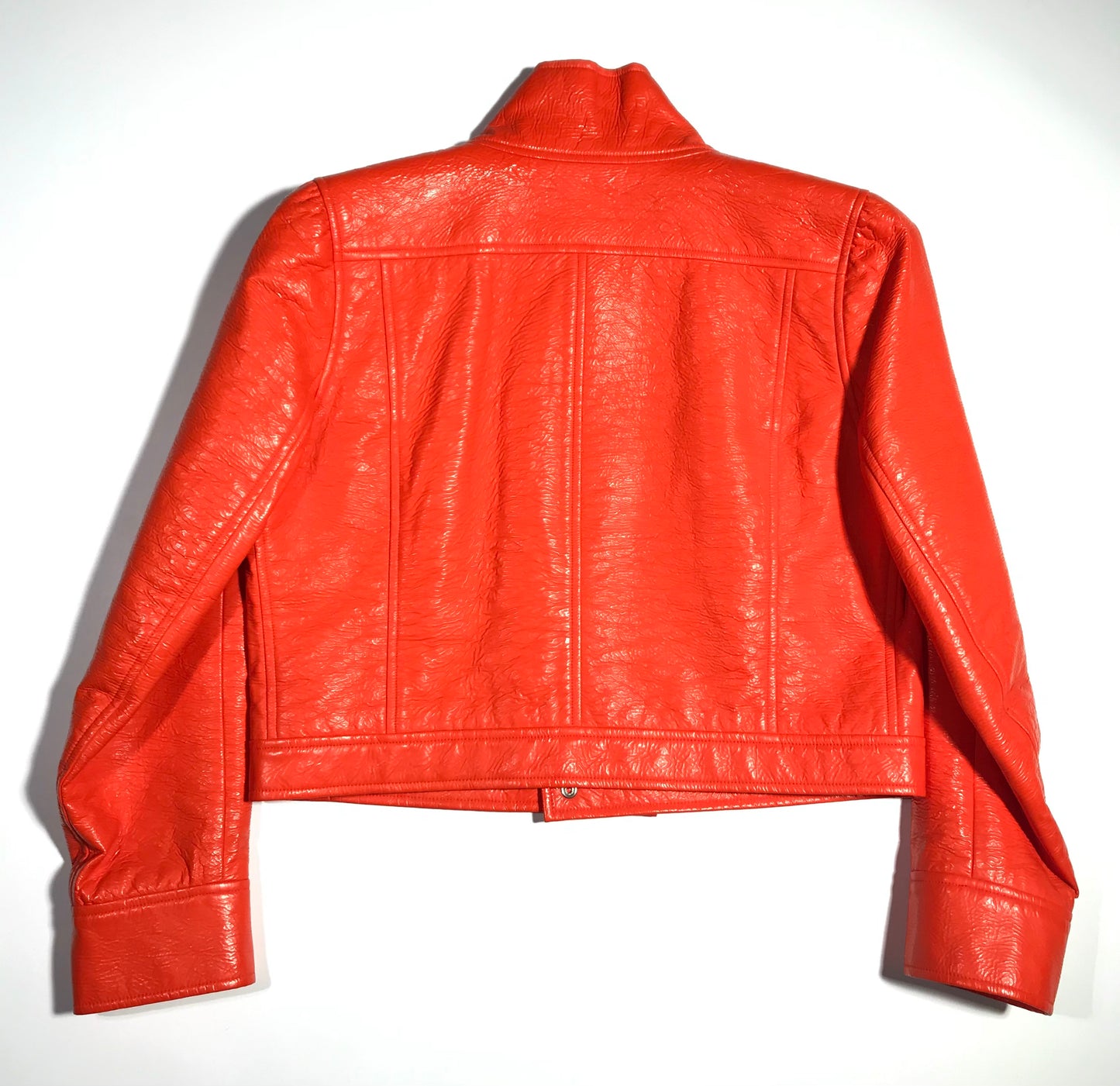 4. Courrèges orange vinyl jacket