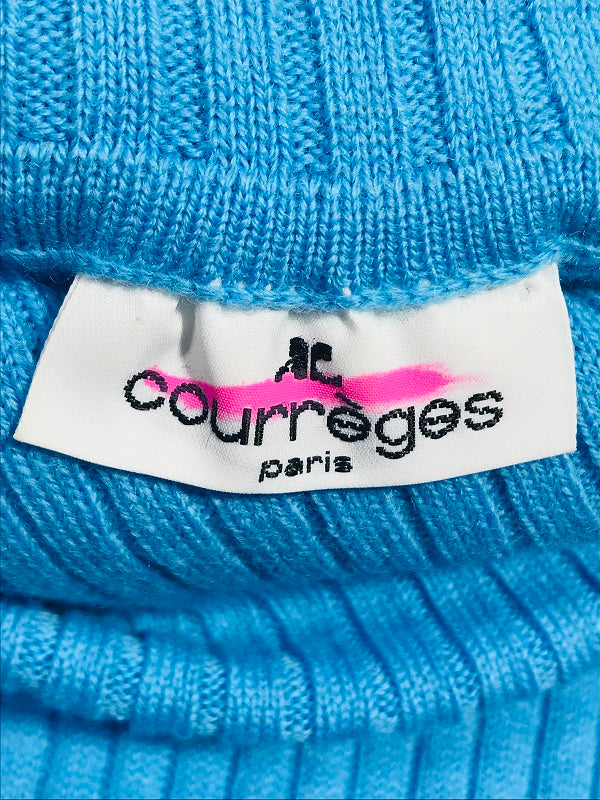 Courrèges Mediterranean blue turtleneck sweater