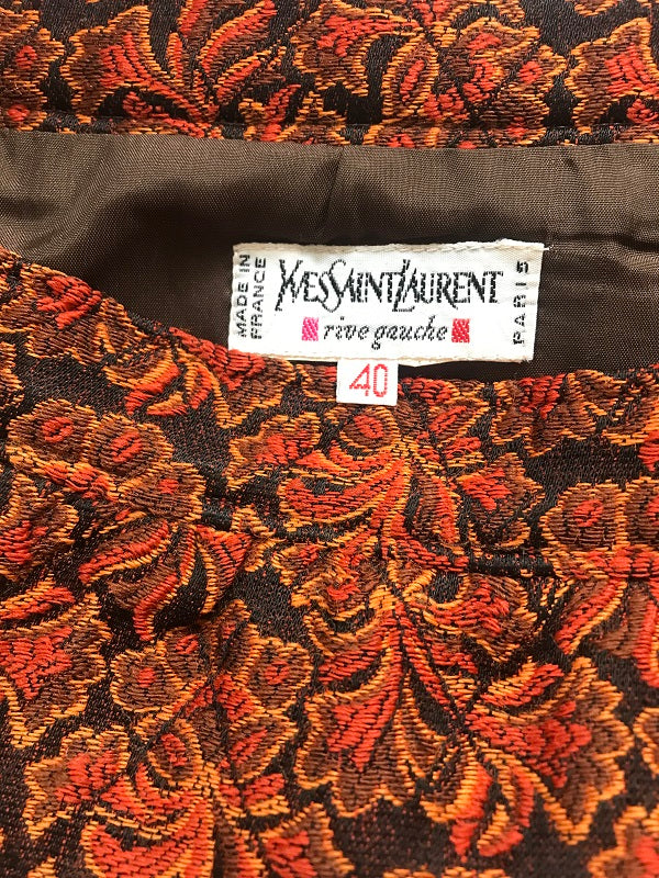 Jupe Yves Saint Laurent brocart