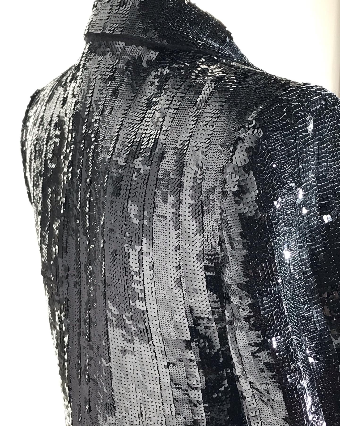8. Saint Laurent double-breasted black embroidered tuxedo jacket