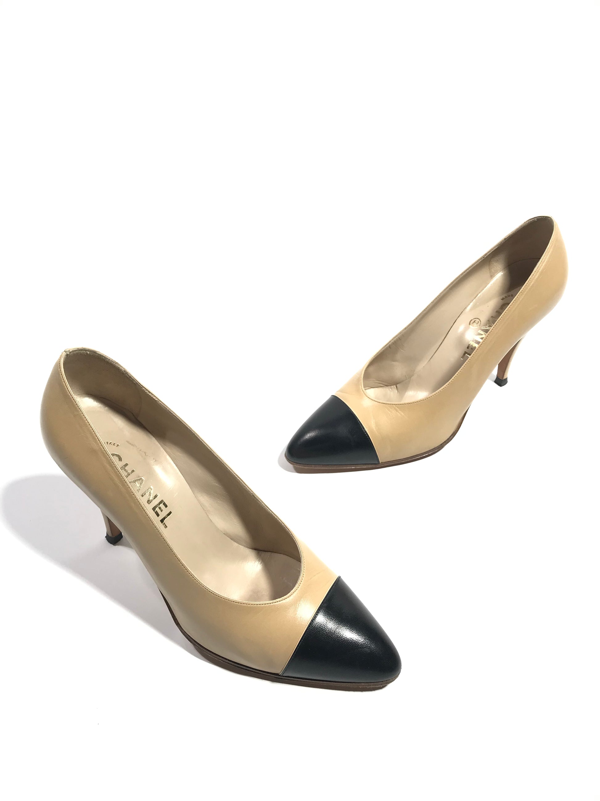 Chaussure bicolore chanel hot sale