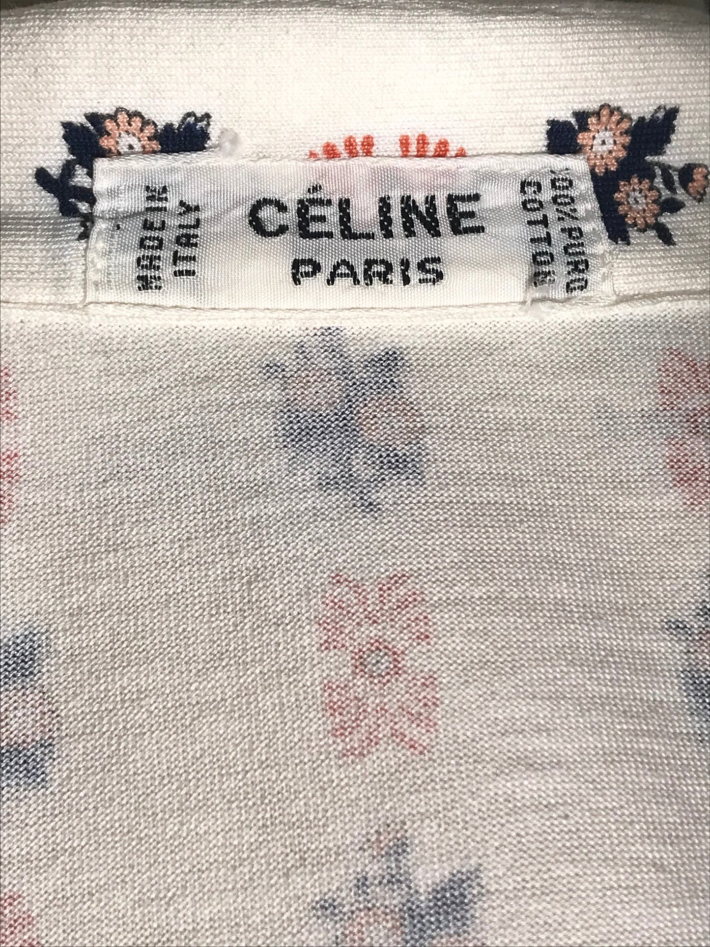 Chemise Céline jersey de coton fleurie