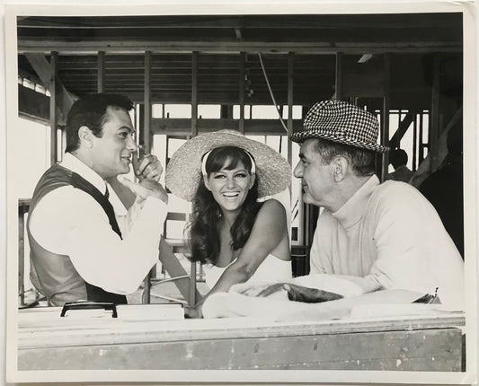 Tony Curtis & Claudia Cardinale, tournage, 1967