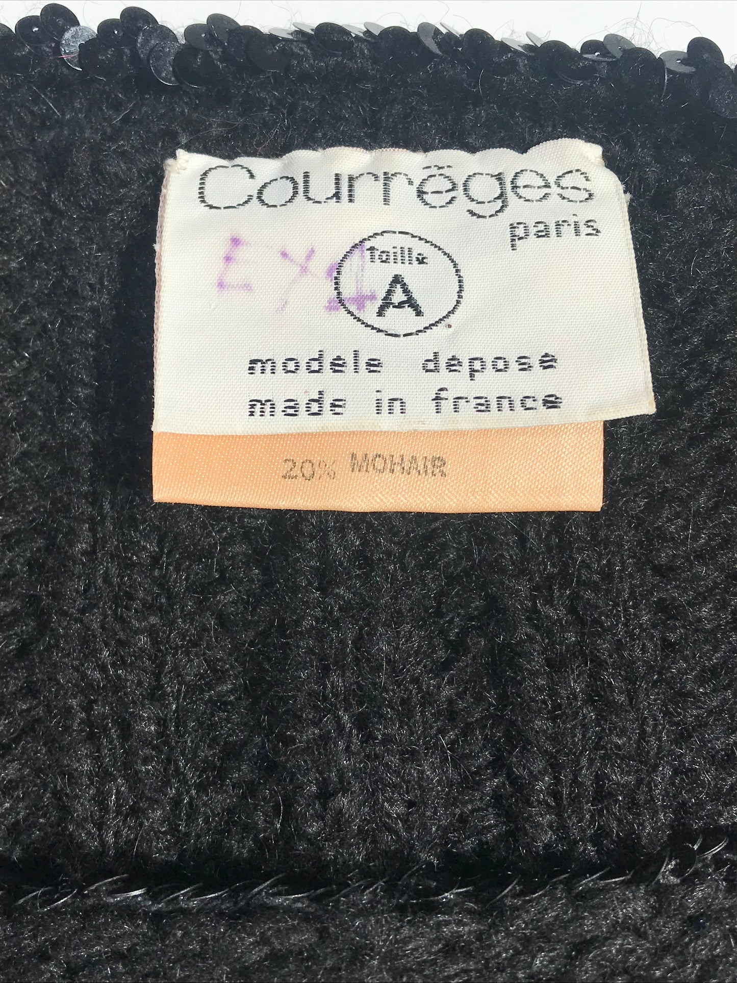 Pull Courrèges noir à sequins