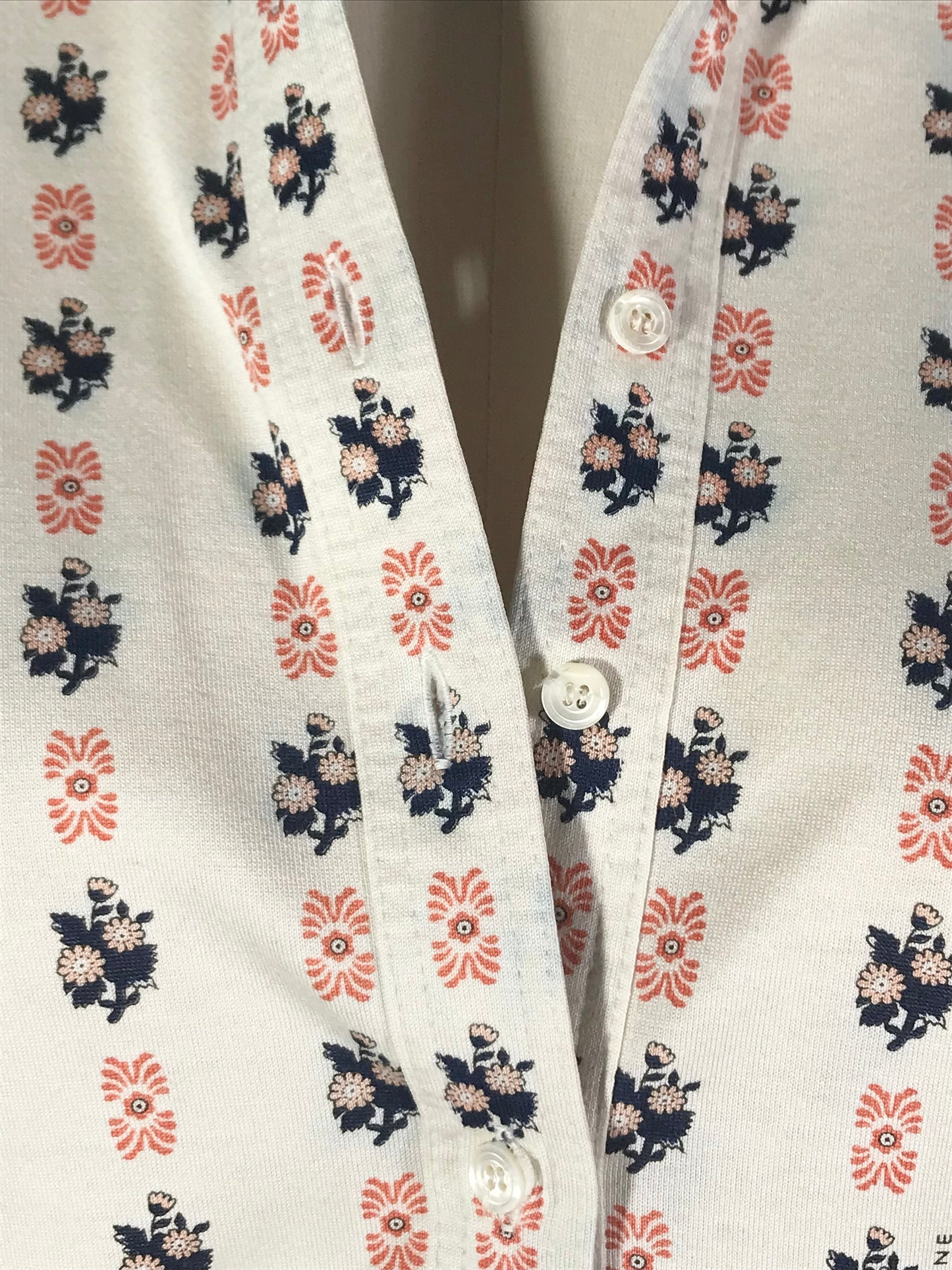 Chemise Céline jersey de coton fleurie