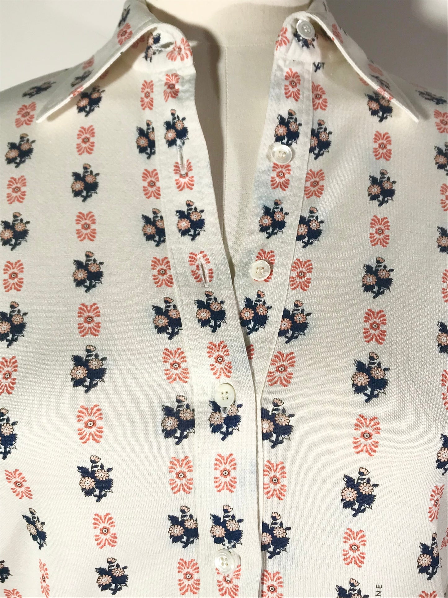 Chemise Céline jersey de coton fleurie