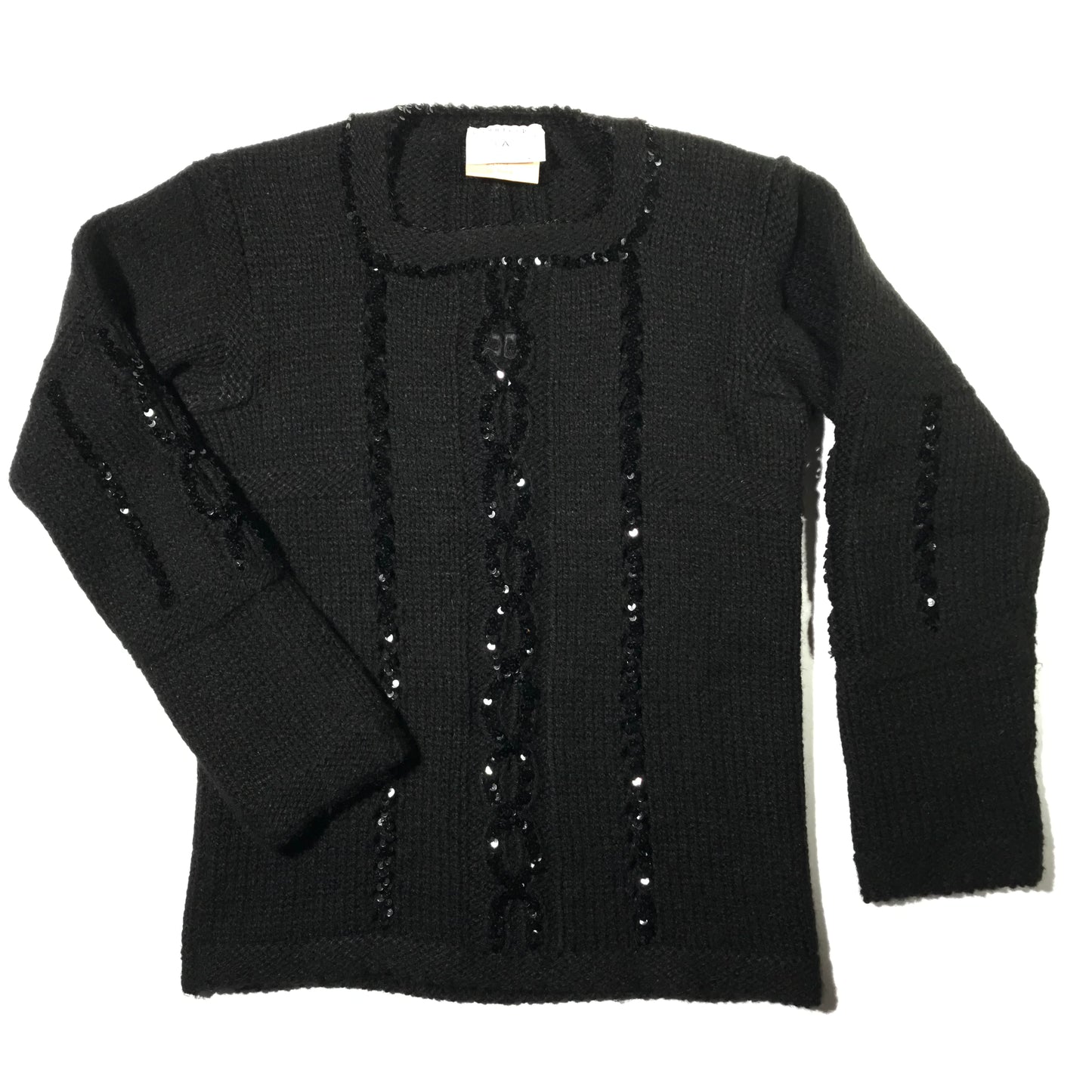 Pull Courrèges noir à sequins