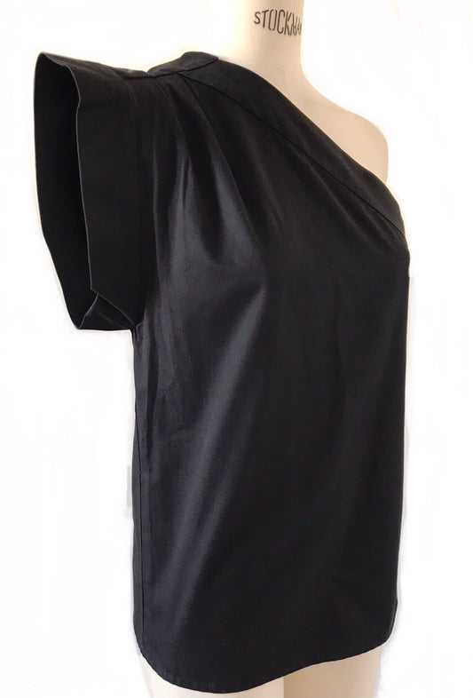 Top Yves Saint Laurent one shoulder noir