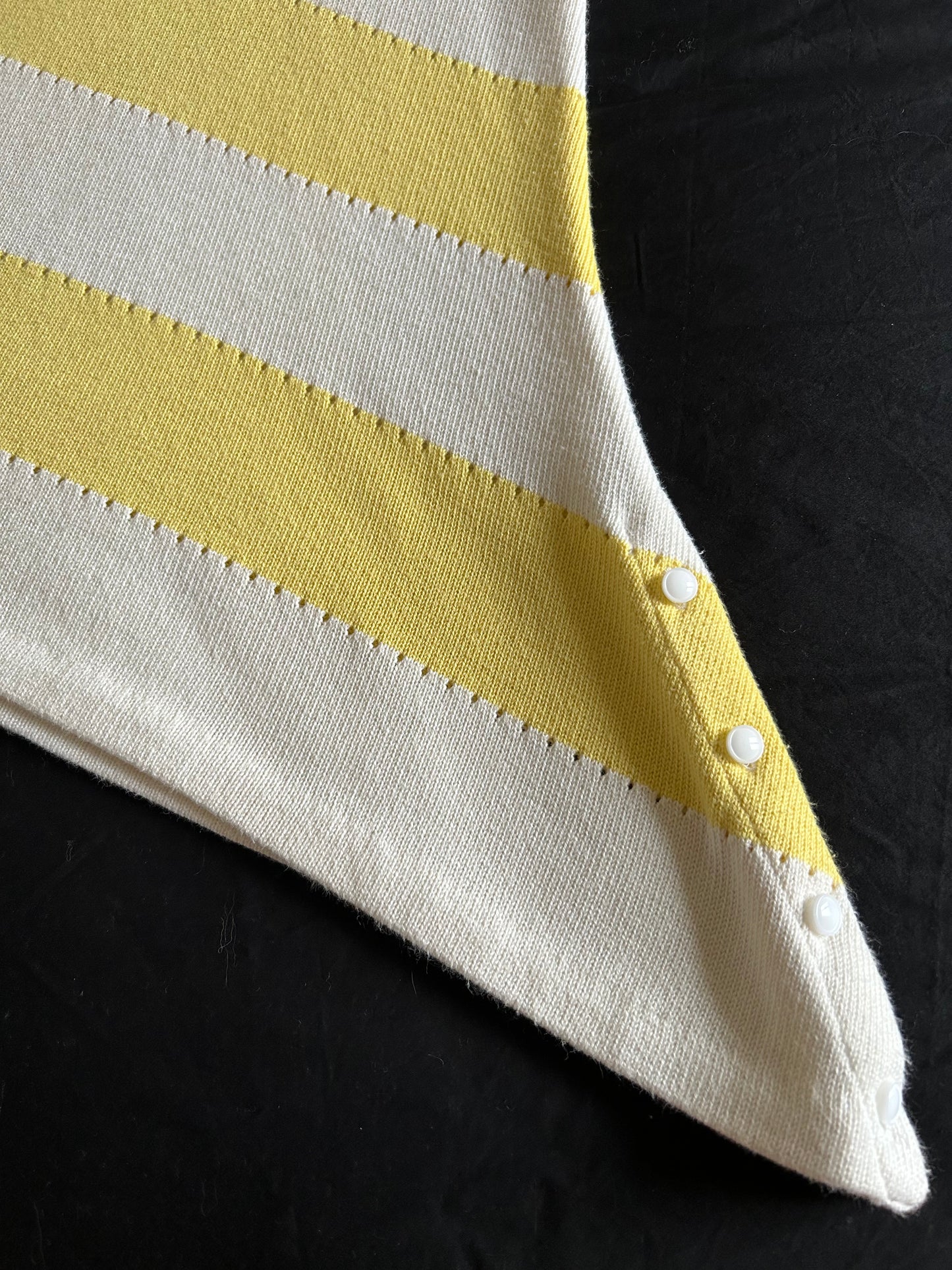 Asymmetric top Courrèges yellow / ecru stripes