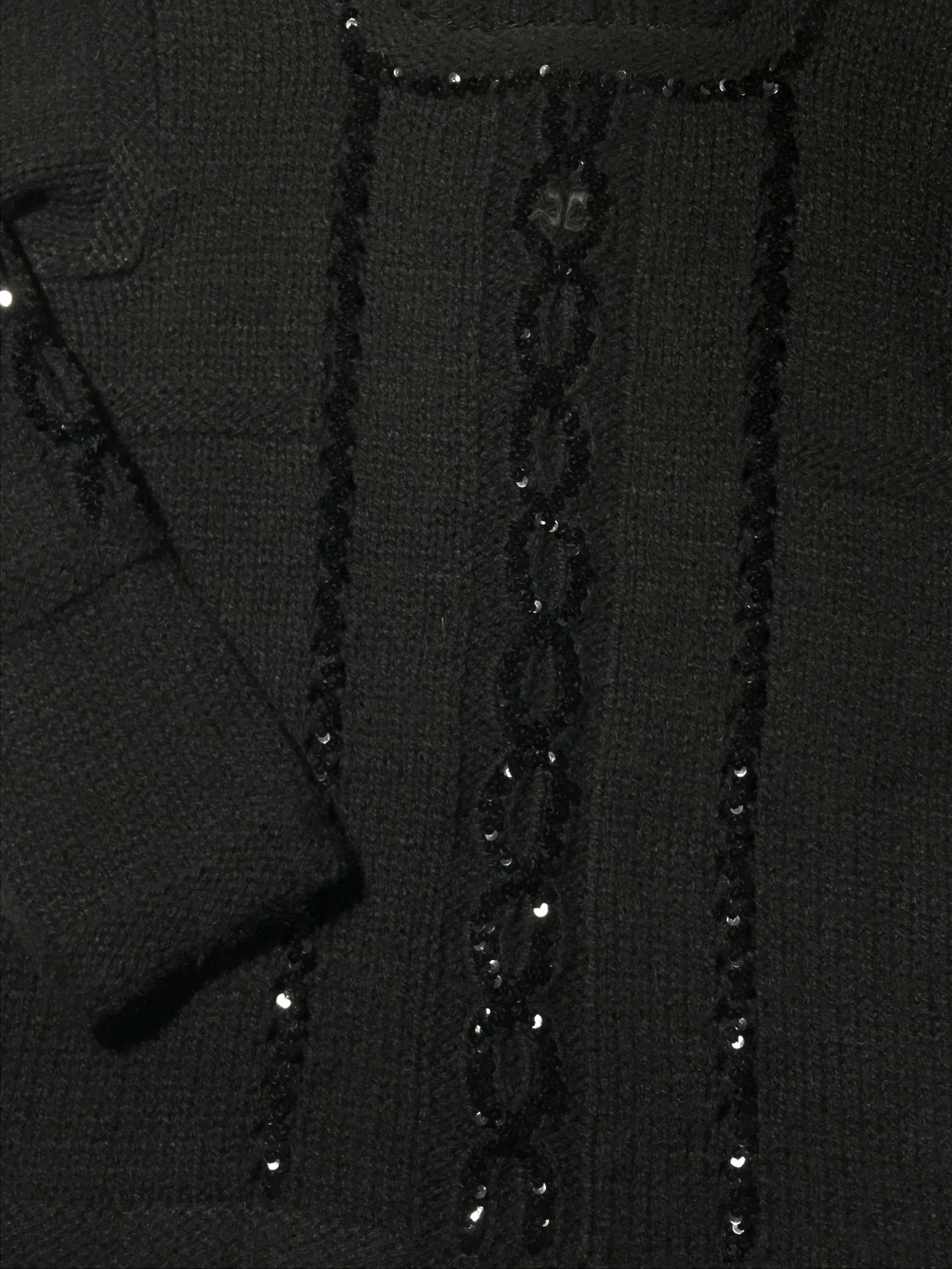 Pull Courrèges noir à sequins
